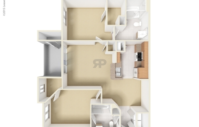 2 beds, 2 baths, 996 sqft, $1,564