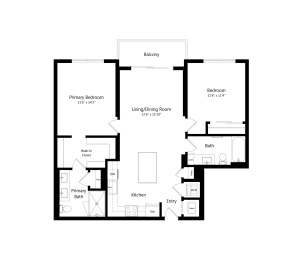 2 beds, 2 baths, 1,045 sqft, $2,675