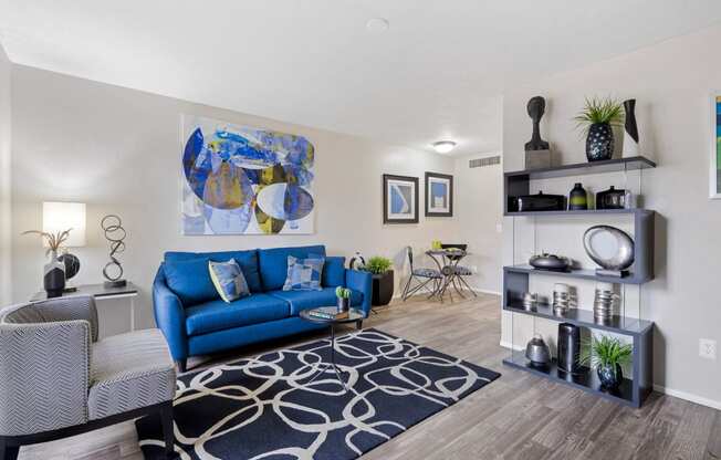 Living Room with Furniture at Verde Apartments, North Tucson