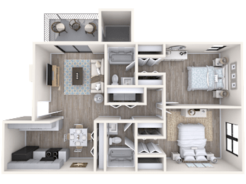 2 beds, 2 baths, 950 sqft, $1,617