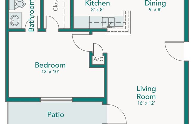 1 bed, 1 bath, 585 sqft, $946, Unit 6305