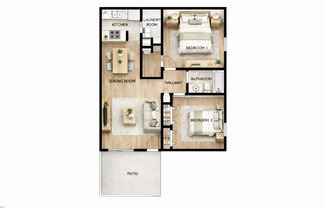 Charming Two Bedroom Apartment Close to Shopping and Transportation