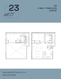 2 beds, 2 baths, 1,125 sqft, $3,540