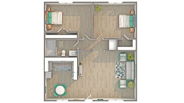 2 beds, 1 bath, 750 sqft, $1,520