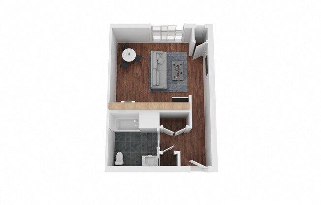 Studio, 1 bath, 435 sqft, $1,375, Unit 305