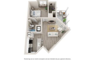1 bed, 1 bath, 654 sqft, $1,456