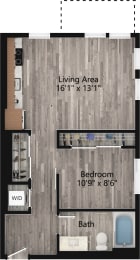1 bed, 1 bath, 648 sqft, $2,085