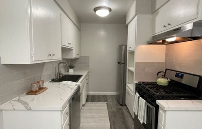 1+1 - Wash/Dryer in unit ,  Quartz Kitchen, Plank Floors, Recess lighting, a/c