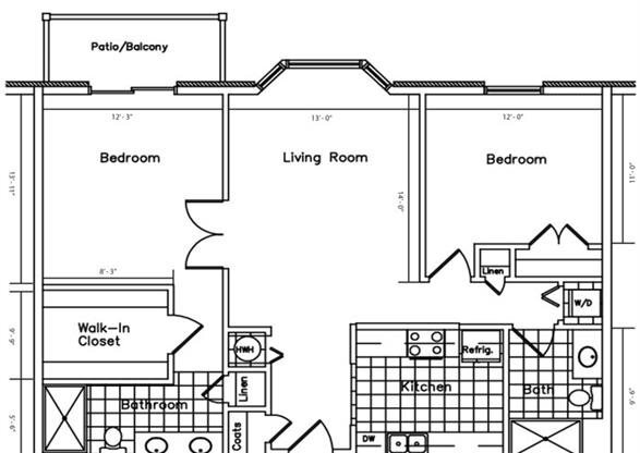 2 beds, 2 baths, 1,087 sqft, $1,300