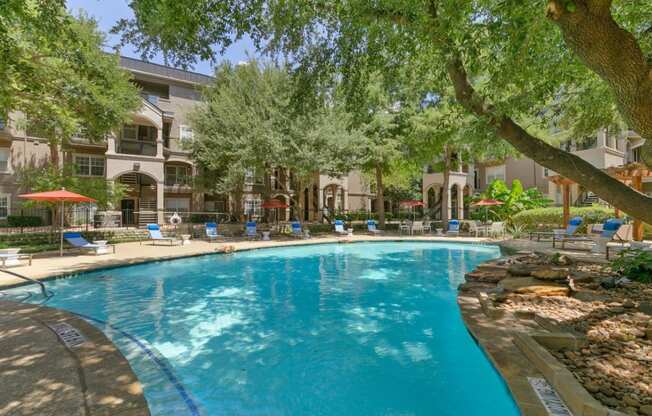 La Costa Villas in Dallas, Texas Pool with Lounge Chairs