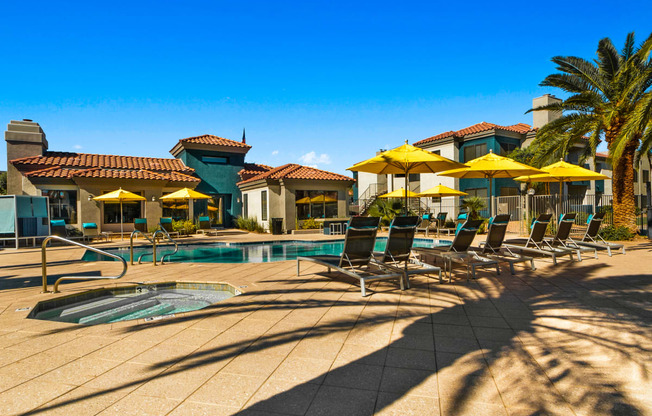 Pool side at Sonoran Apartment Homes