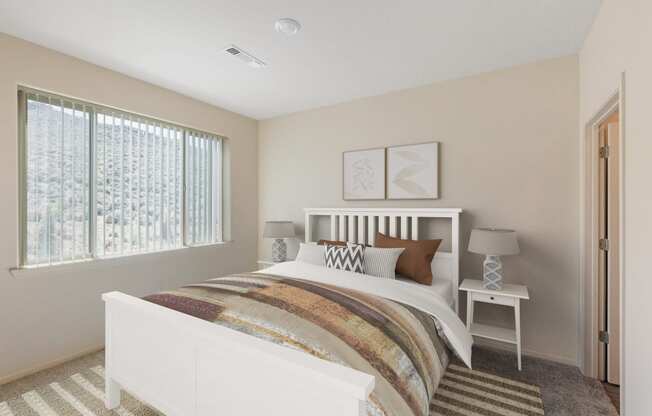 Furnished Main Bedroom at North Peak Apartments