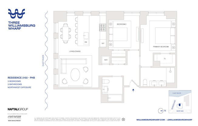 2 beds, 2 baths, $8,057, Unit 2102