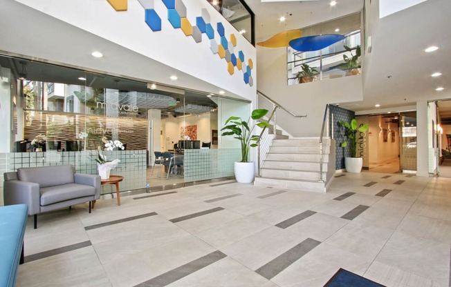 Entrance area at Midvale Apartments, Los Angeles, 90024