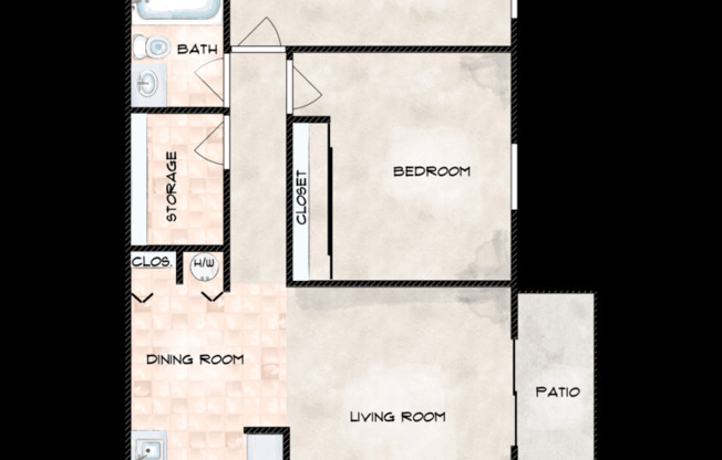 2 beds, 1 bath, 865 sqft, $1,295