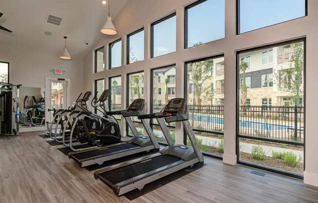 the gym with equipment at Legacy at Cibolo, Boerne, TX, 78006