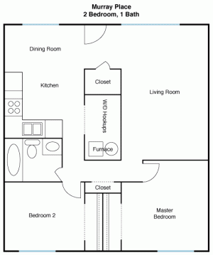2 beds, 1 bath, 930 sqft, $1,299, Unit 58
