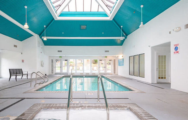 Indoor Pool with lounge chairs Bella Vista at Hilltop 3400 Richmond Parkway Richmond CA 94806