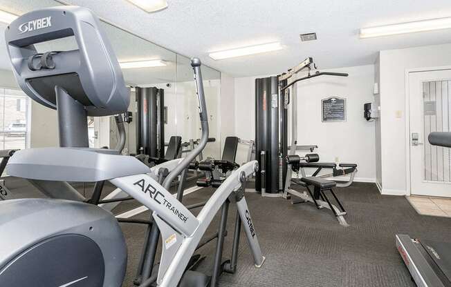 fitness center at Afton Oaks