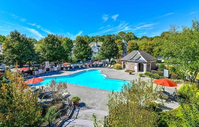 Pool Side Relaxing Area With Sundeck, at Crestmark Apartment Homes, Lithia Springs