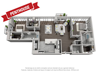 2 beds, 2.5 baths, 1,809 sqft, $4,818