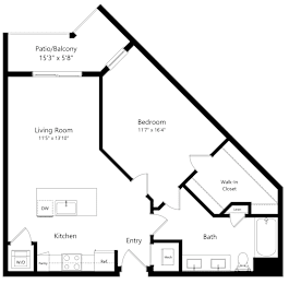 1 bed, 1 bath, 864 sqft, $2,527