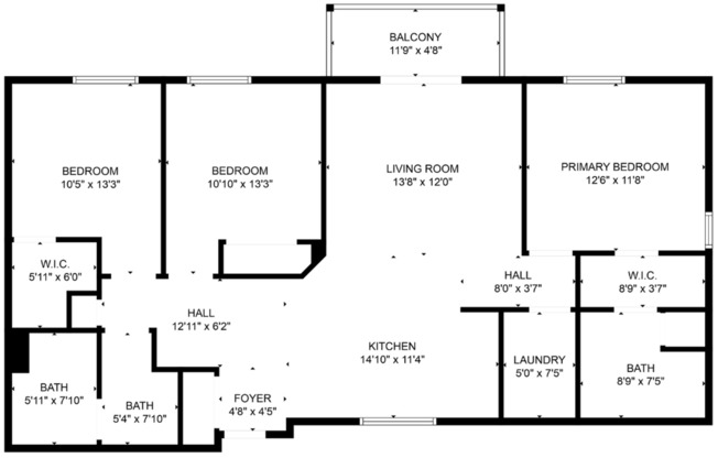 3 beds, 2 baths, 1,160 sqft, $1,360, Unit 800-301