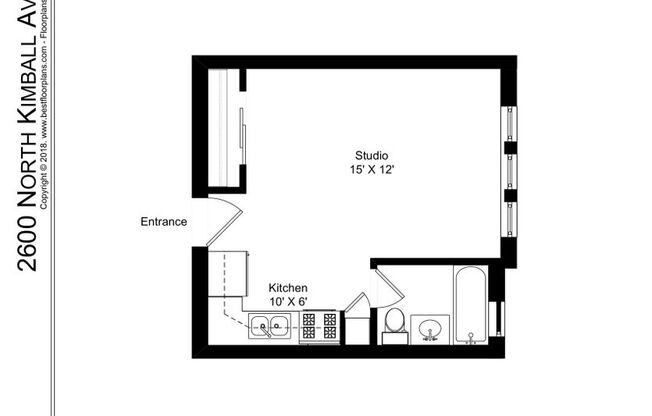 Studio, 1 bath, 342 sqft, $1,295, Unit 105