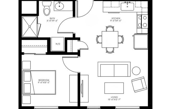 1 bed, 1 bath, 500 sqft, $1,725, Unit 111