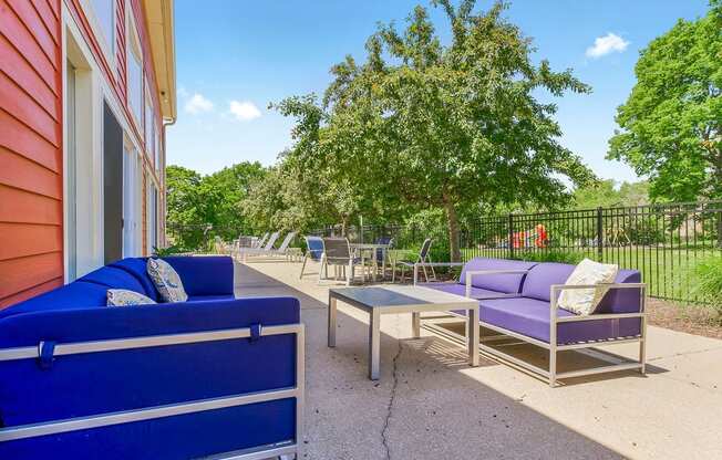Outdoor Patio Area With Lounge Furtniture