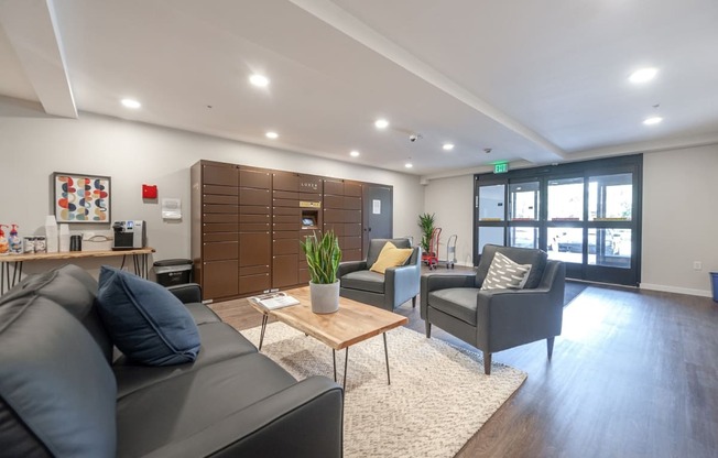 192nd West Lofts Clubhouse Lounge with Mailboxes