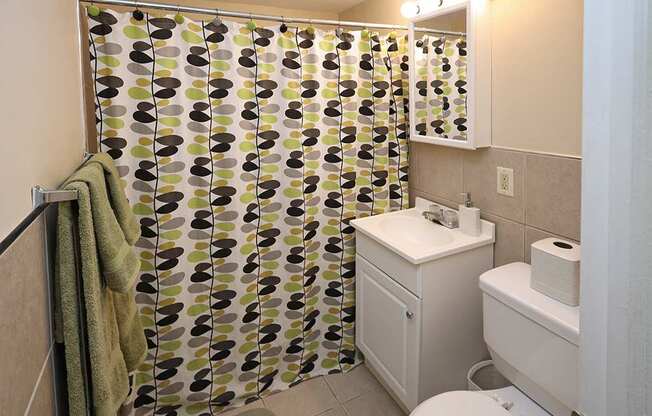 Model Bathroom at Edgewater Landing Apartments in Cleveland OH