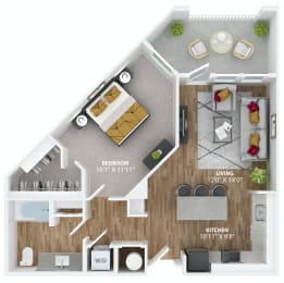 1 bed, 1 bath, 785 sqft, $1,875