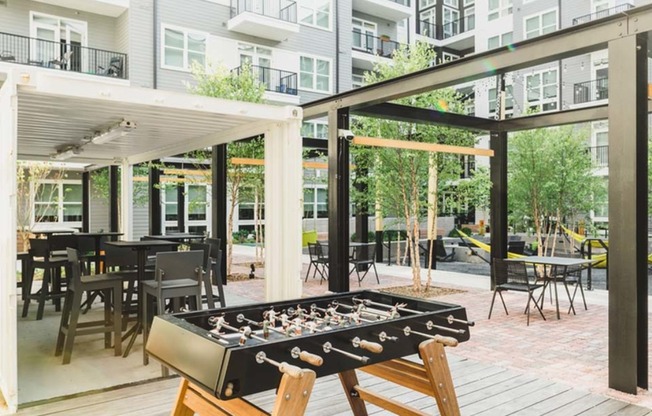 Have dinner outside, relax in a hammock, or play foosball in the courtyard