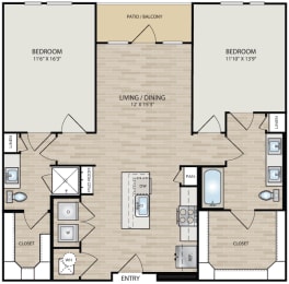 2 beds, 2 baths, 1,177 sqft, $2,775