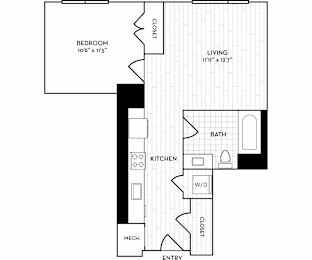 1 bed, 1 bath, 655 sqft, $2,700