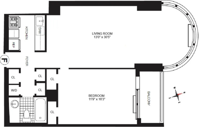 1 bed, 1 bath, 774 sqft, $4,250, Unit 26F