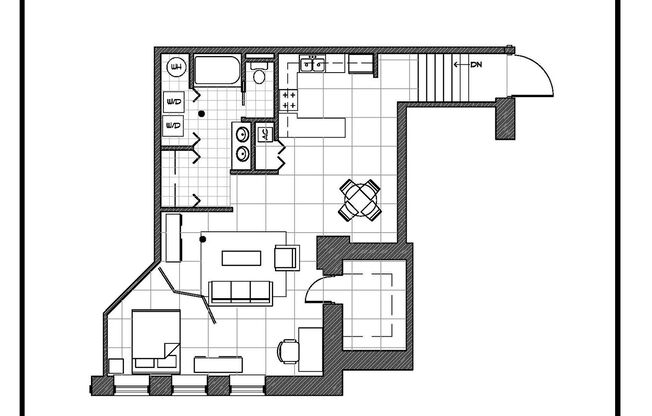 Studio, 1 bath, 929 sqft, $2,100, Unit 114