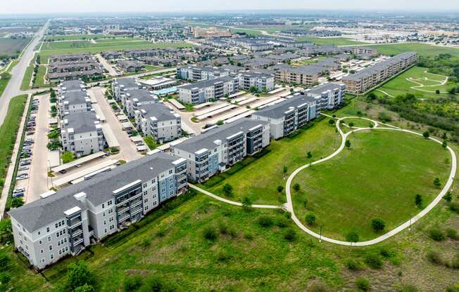 aerial view  of Berkshire Creekside apartments 677 Creekside Way New Braunfels, TX 78130