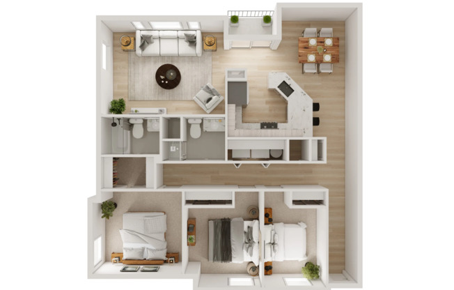 3 beds, 2 baths, 1,347 sqft, $2,525, Unit 208-5825