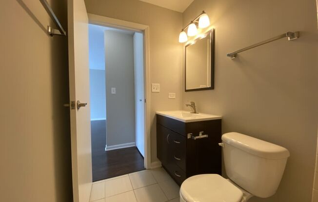 Bright and clean bathroom
