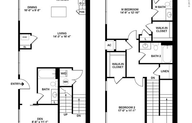 2 beds, 2 baths, 1,637 sqft, $4,345, Unit 111