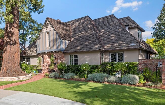 Exquisite English Tudor Estate on Private Cul-de-Sac | Guest House, Pool & Expansive Grounds