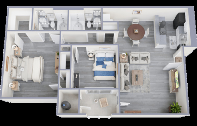 2 beds, 2 baths, 930 sqft, $1,015