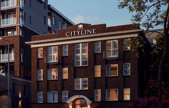 An exterior rendering of Lotus Cityline Apartments in Downtown Salt Lake City, Utah