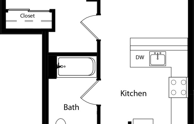 1 bed, 1 bath, 699 sqft, $2,601, Unit 723