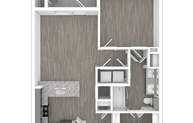 1 bed, 1 bath, 745 sqft, $1,258