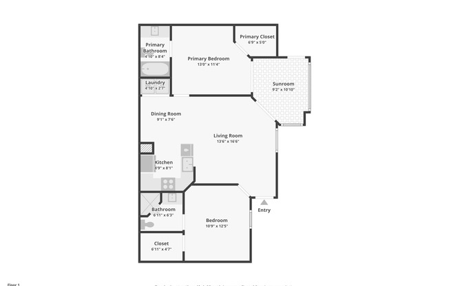 2 beds, 2 baths, 894 sqft, $1,685