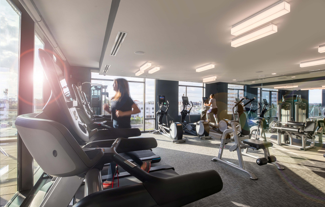 Fitness Center - with People