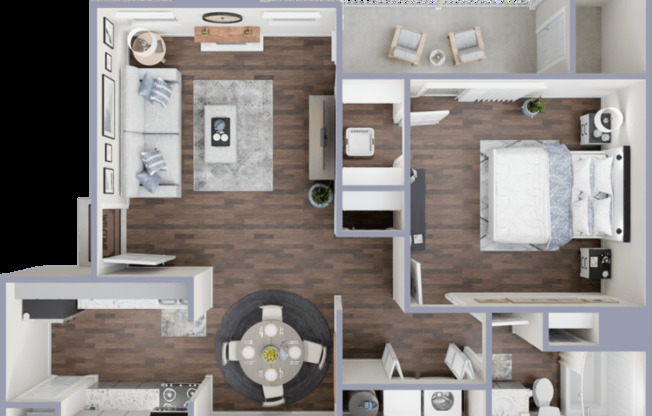 1 bed, 1 bath, 770 sqft, $1,486